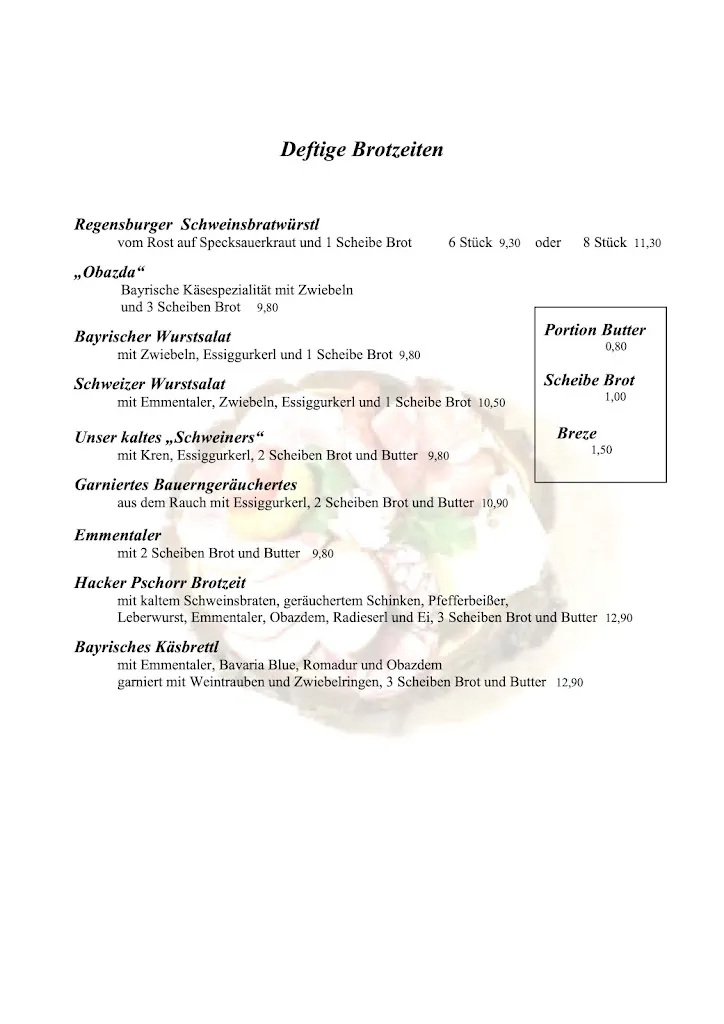 Menu_Hacker-Pschorr Wirtshaus Regensburg im alten Augustiner Kloster_Regensburg_immagine_2