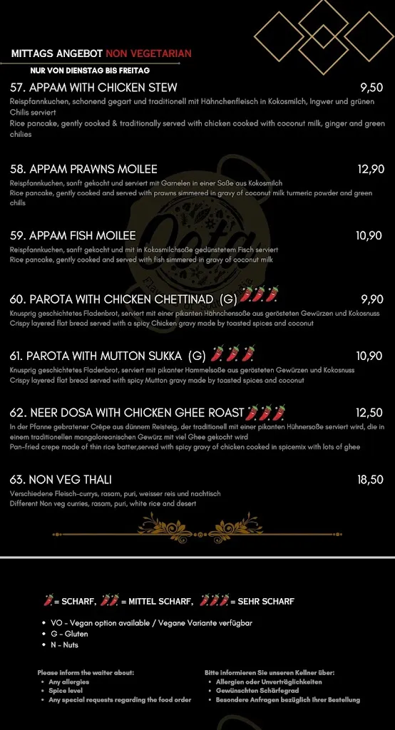 Menu_Oota South Indian Restaurant_Regensburg_immagine_4