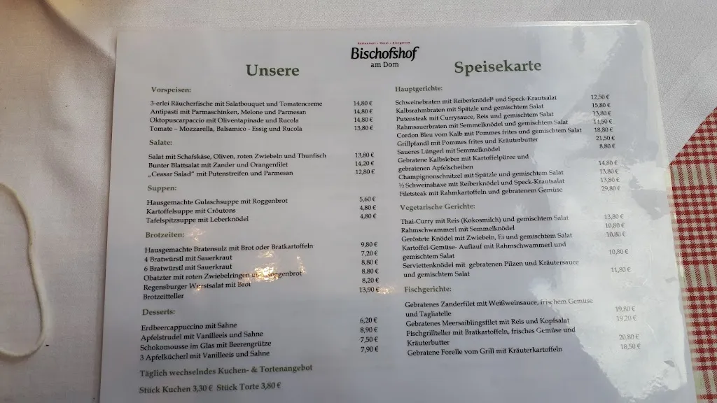 Menu_Bischofshof am Dom_Regensburg_immagine_2