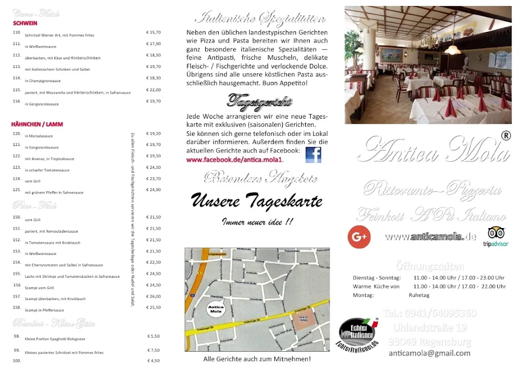 Menu_Restaurant Pizzeria Antica Mola_Regensburg_immagine_1