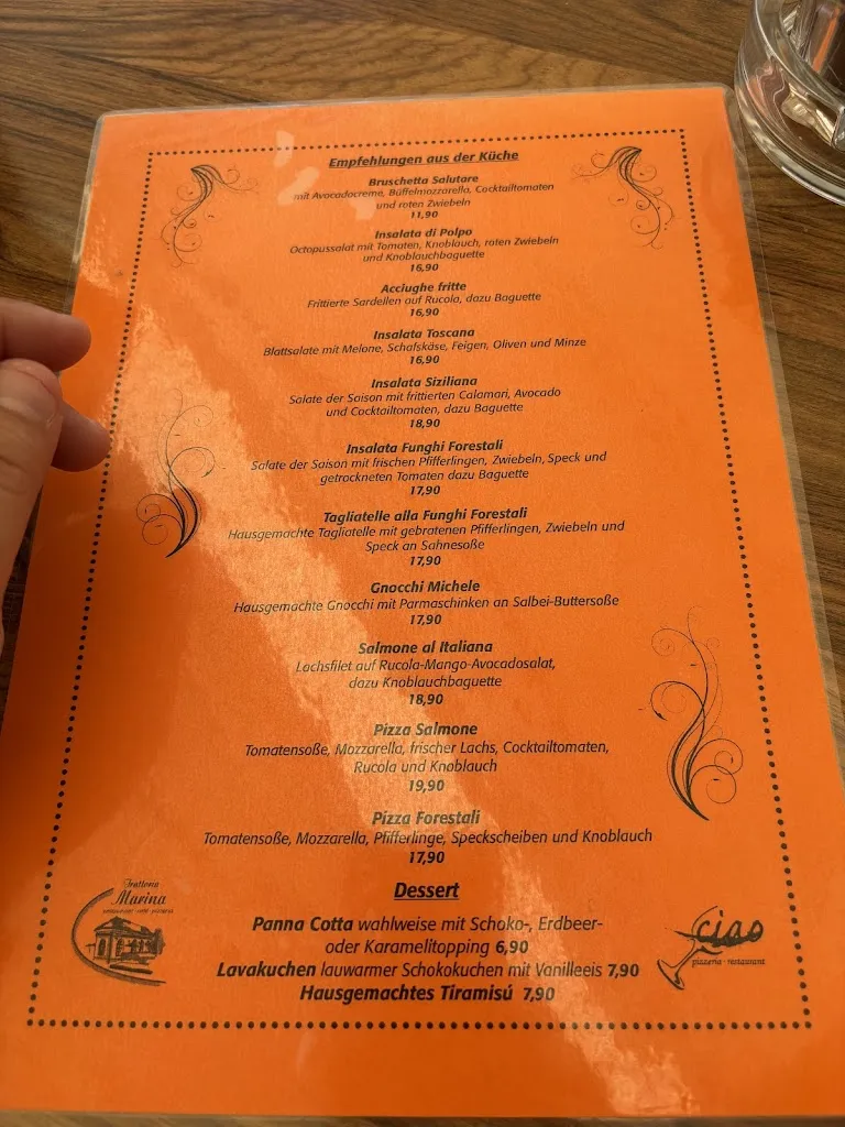 Menu_Trattoria Marina / Pizzeria Ciao_Regensburg_immagine_2