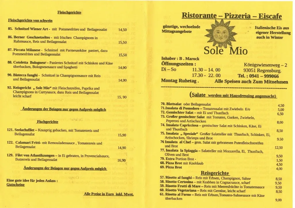 Menu_Sole Mio Italian Restaurant_Regensburg_image_1