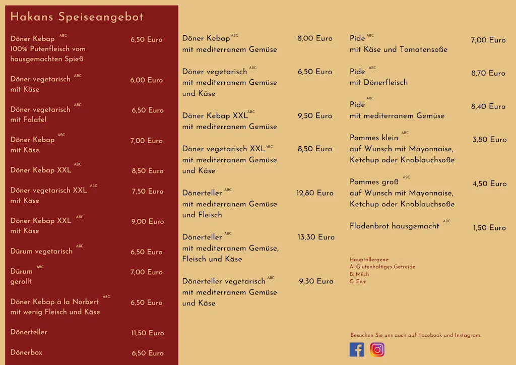 Menu_Restaurant Hakans Kebap_Regen_immagine_3