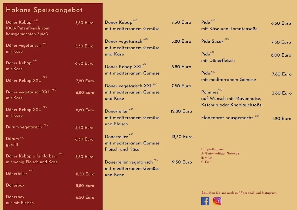 Menu_Restaurant Hakans Kebap_Regen_immagine_4