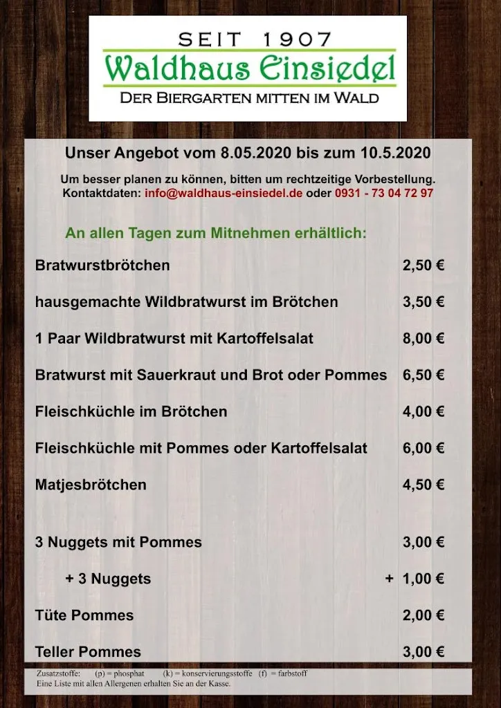 Menu_Waldhaus Einsiedel_Rimpar_immagine_2