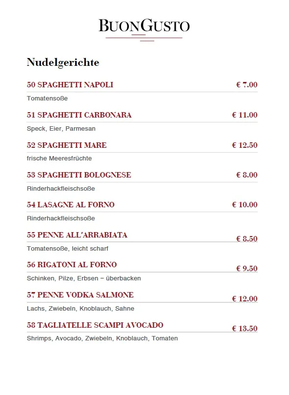 Menu_BuonGusto - Ristorante Pizzeria Murnau_Staffelsee_image_1