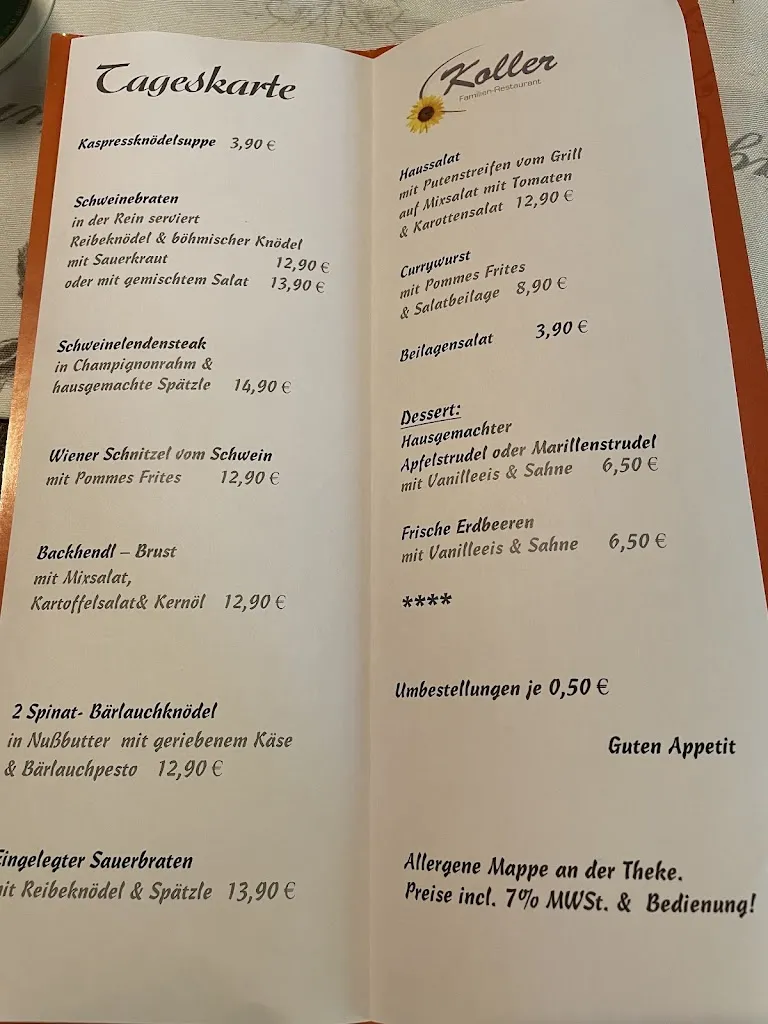 Menu_Familien - Restaurant Koller_Ringelai_immagine_3