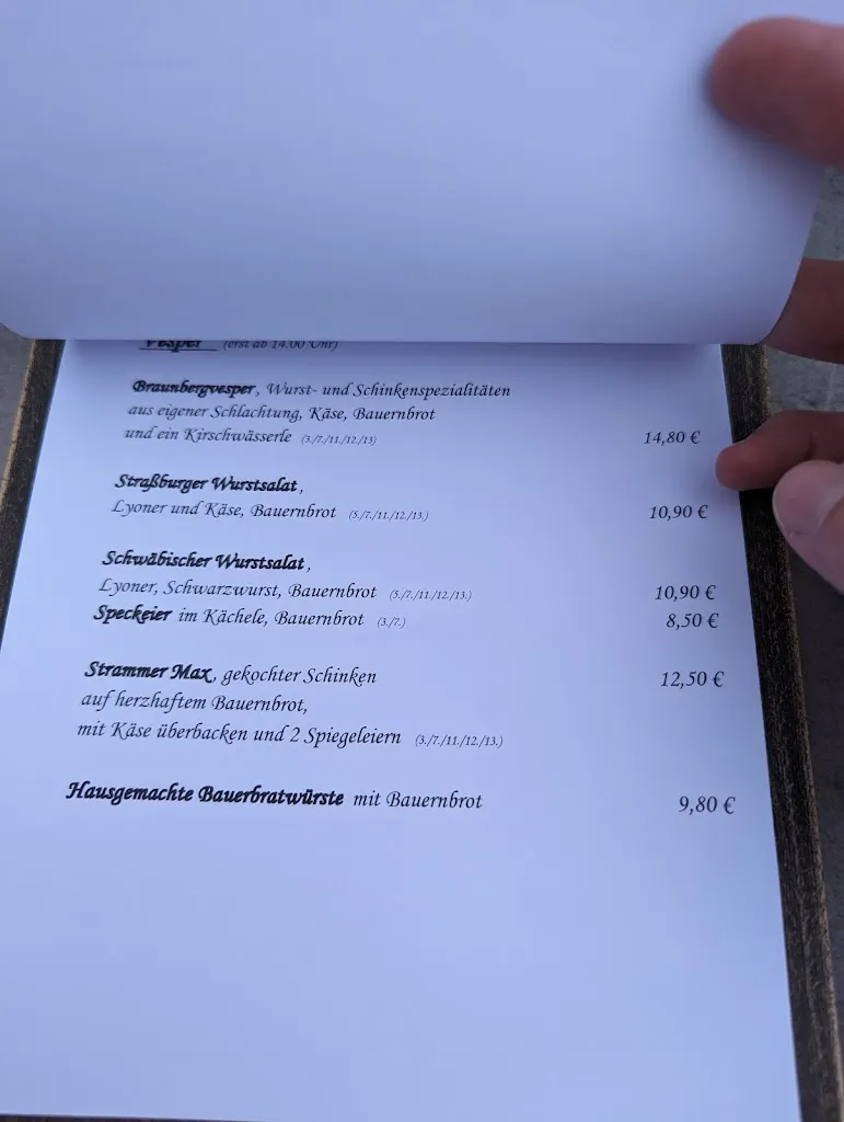 Berggasthaus Braunbergstüble restaurant in Oppenau