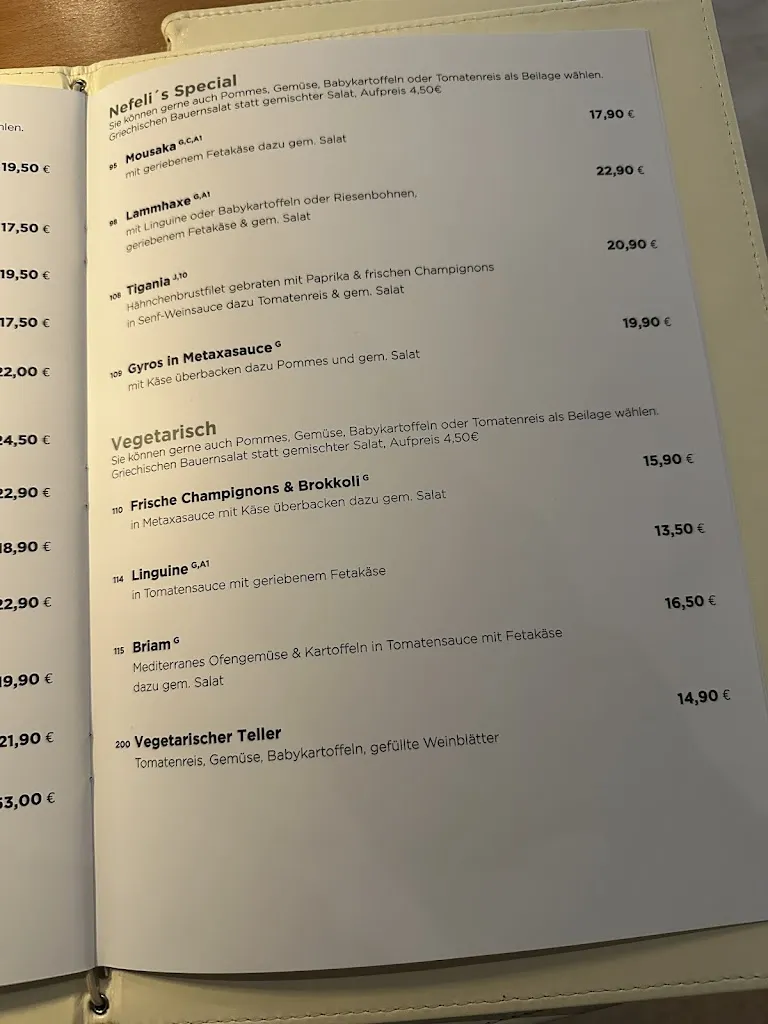 Menu_Griechische Taverne Nefeli_Rottach-Egern_image_4