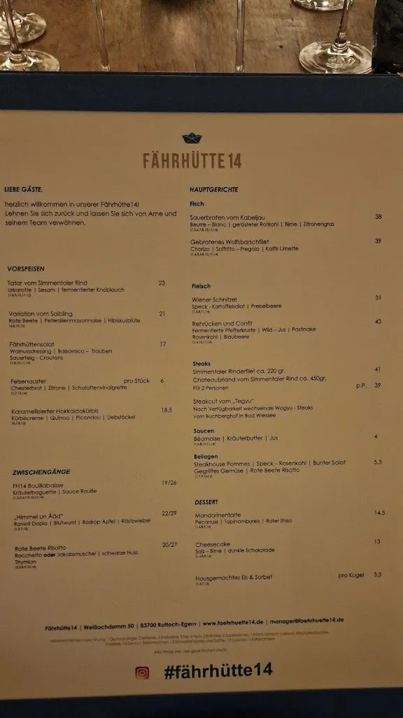 Menu_Fährhütte 14 am Tegernsee_Rottach-Egern_image_1