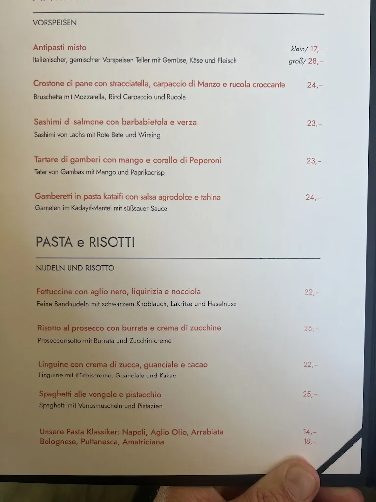 Menü_Restaurant Pasquale_Tegernsee_Bild_1