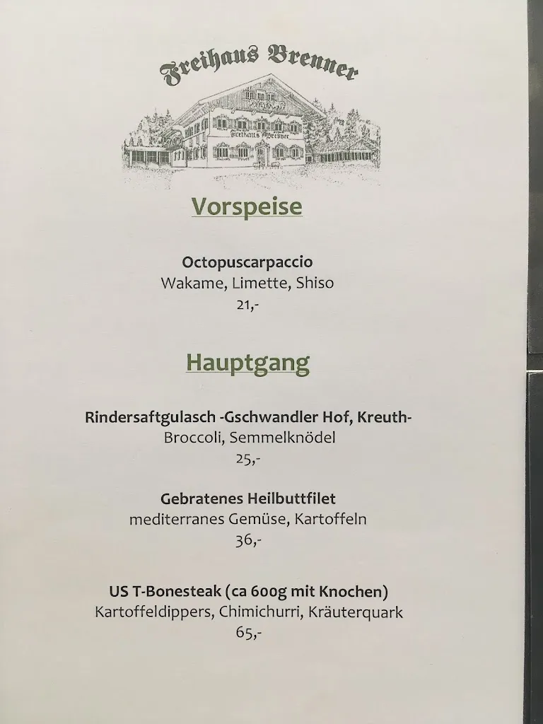 Menu_Freihaus Brenner am Tegernsee_Wiessee_immagine_1