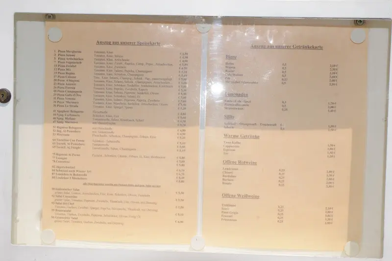 Menü_Pizzeria La Strada_Schönsee_Bild_1