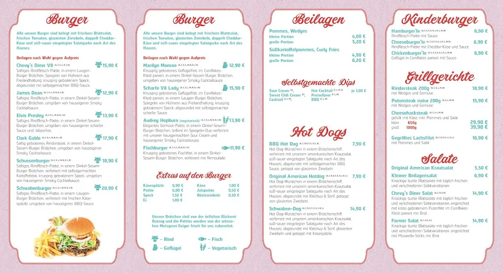 Menu_Chevy's Diner_Schussenried_image_1