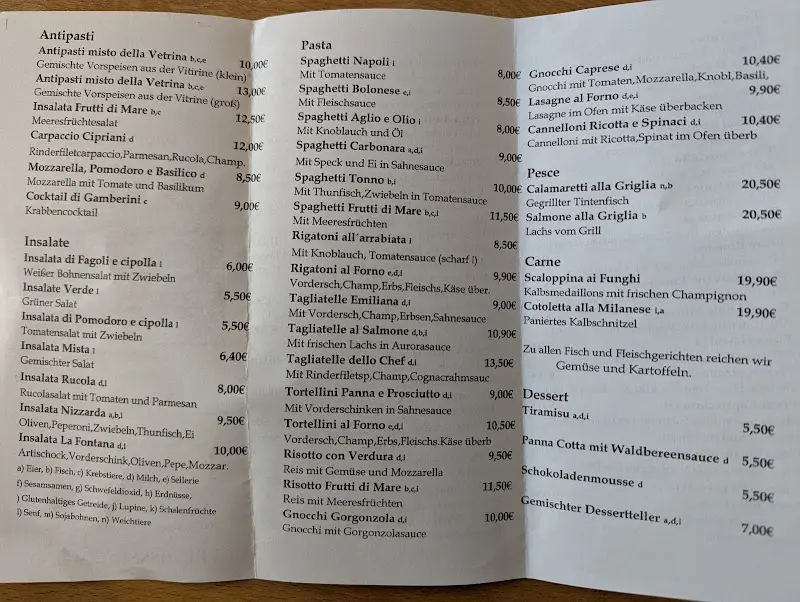 Menu_La Fontana_Schongau_immagine_1