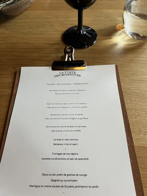 Menü_La Pinte des Mossettes_Cerniat_Bild_1