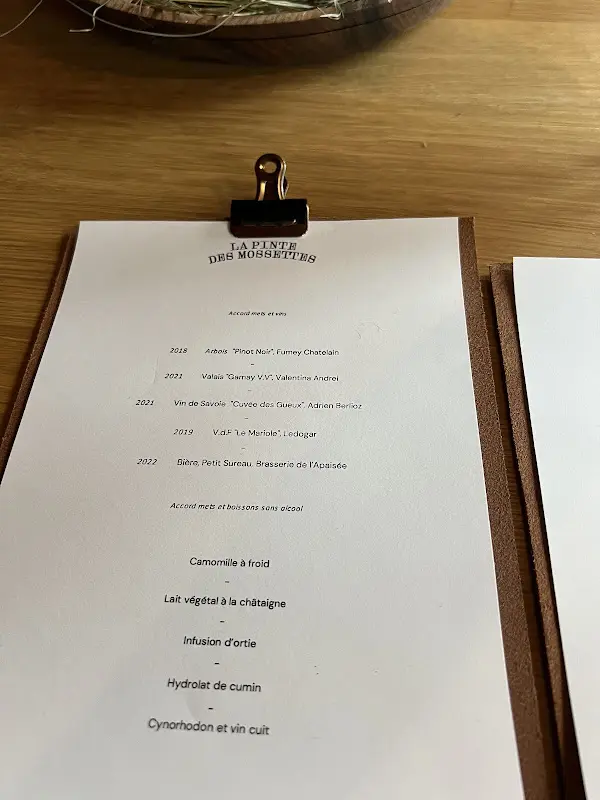 Menü_La Pinte des Mossettes_Cerniat_Bild_3