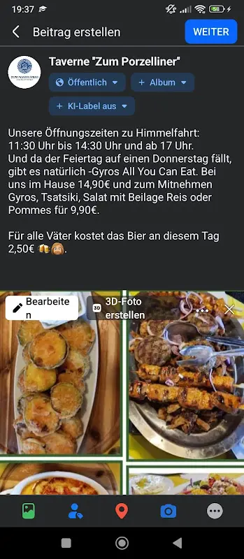 Menu_Zum Porzelliner Griechische Taverne_Schönwald_immagine_1