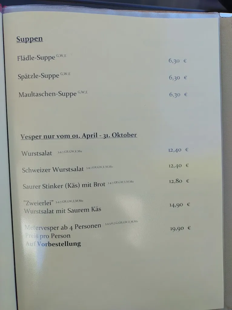 Menu_Bürgerstüble Reichenbach / Bad Schussenried_Schussenried_immagine_1