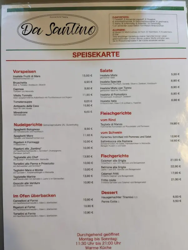 Menu_Restaurant Da Santino_Schorndorf_image_2