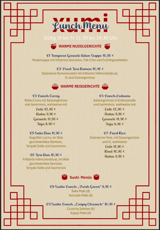 Menu_Xumi Restaurant_Nürnberg_image_1