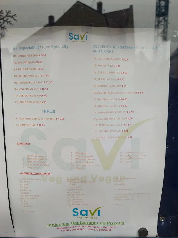 Menu_Savi Veg und vegan Restaurant_Schrobenhausen_image_1