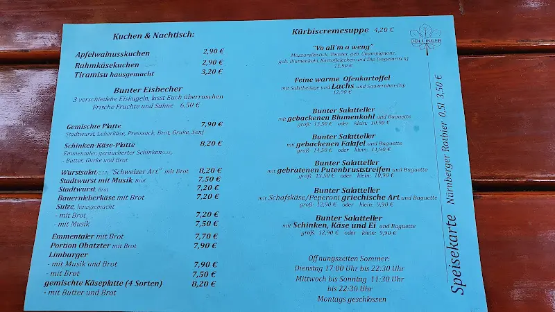 Menu_Gaststätte Döllinger_Schwabach_immagine_1