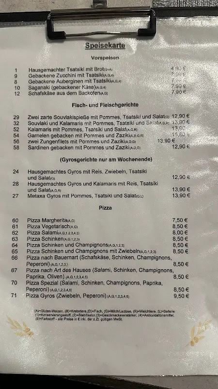 Menu_Griechische Sportgaststätte SV Eintracht Penzendorf_Schwabach_immagine_3