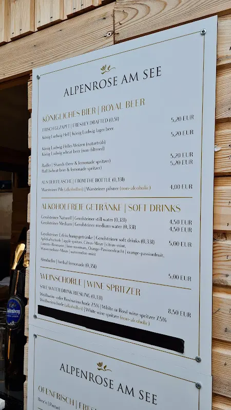 Menu_Alpenrose at the lake_Schwangau_image_3