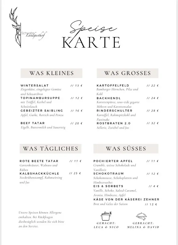 Menu_Schwab's Landgasthof_Main_immagine_1