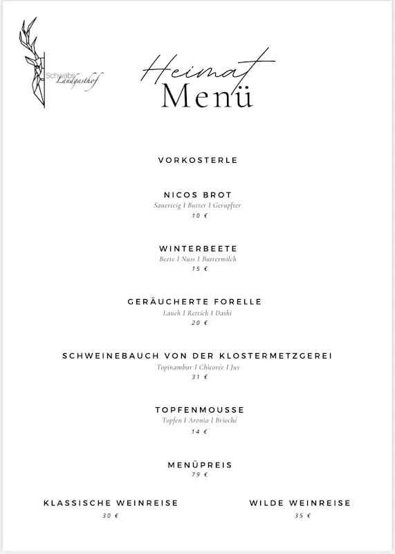 Menu_Schwab's Landgasthof_Main_immagine_2