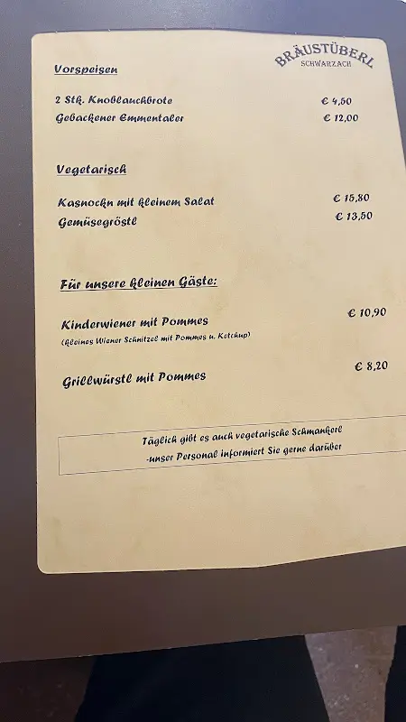 Menu_Bräustüberl Schwarzach_Austria_immagine_3
