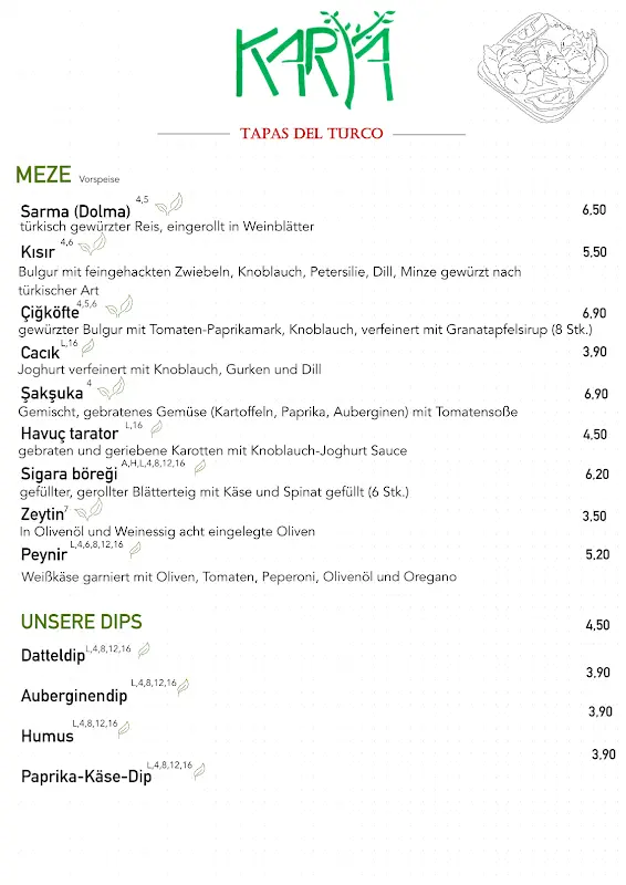 Menu_Cafe Karya - Tapas del Turco_Schwabmünchen_immagine_4