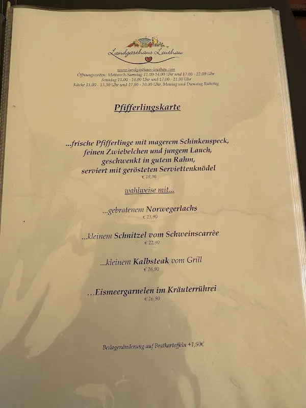 Menu_Landgasthaus Leuthau - Falko Rosenburg_Schwabmünchen_immagine_1