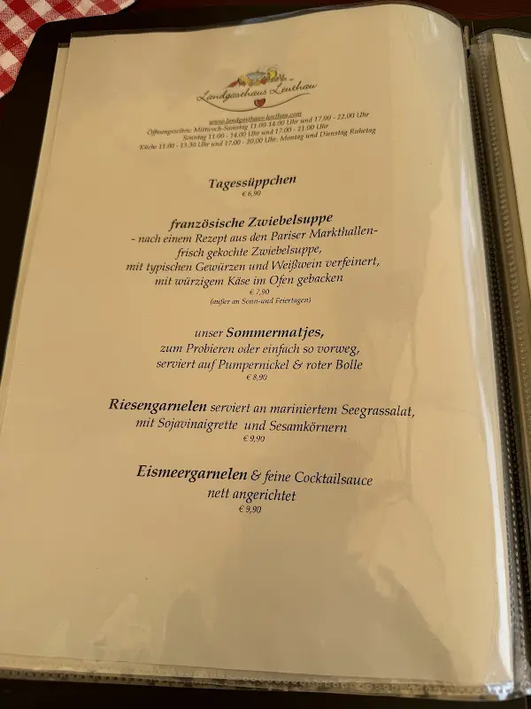 Menu_Landgasthaus Leuthau - Falko Rosenburg_Schwabmünchen_immagine_2