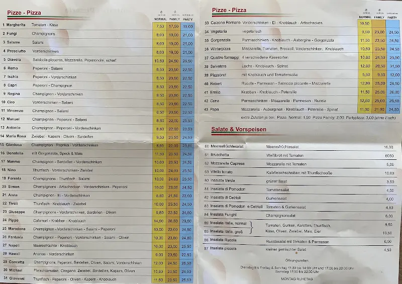 Menu_Restaurant Bel Mare da Antonio_Untermeitingen_immagine_2