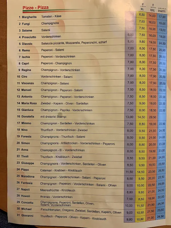 Menu_Restaurant Bel Mare da Antonio_Untermeitingen_immagine_3