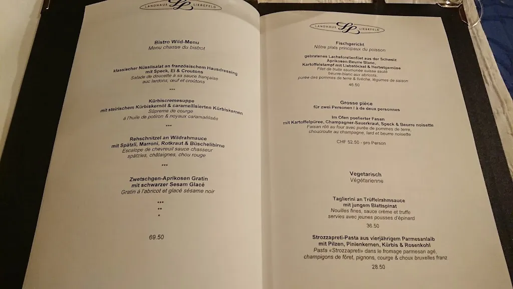 Menu_Restaurant Landhaus Liebefeld_Liebefeld_image_2