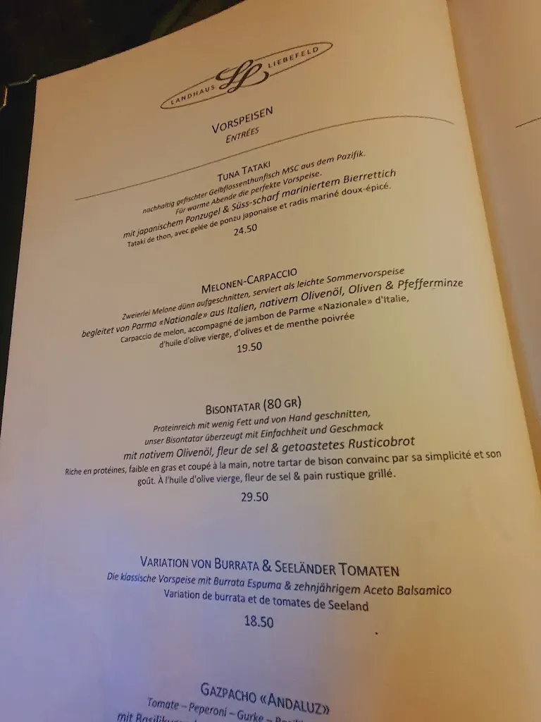 Menu_Restaurant Landhaus Liebefeld_Liebefeld_image_3