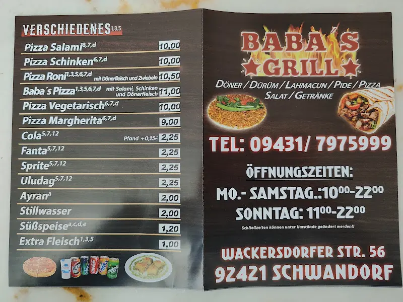 Menu_Baba‘s Grill, Döner, Pizza, Feinkost_Schwandorf_image_3