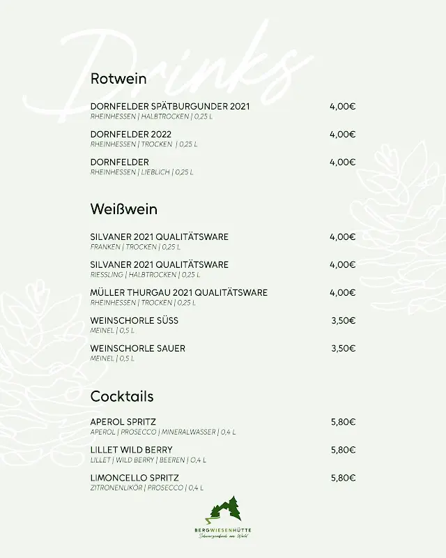 Menu_Bergwiesenhütte Schwarzenbach am Wald_Wald_image_1