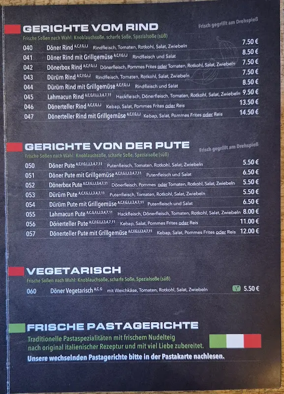 Menu_E-SEMI Pizza Pasta Döner_Schwarzenfeld_immagine_2