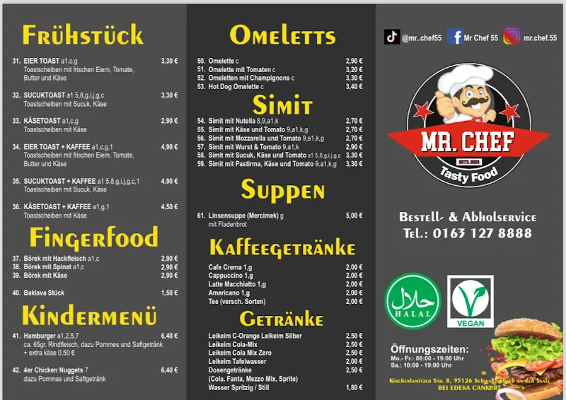 Menu_Mr. Chef Imbiss_Saale_immagine_1