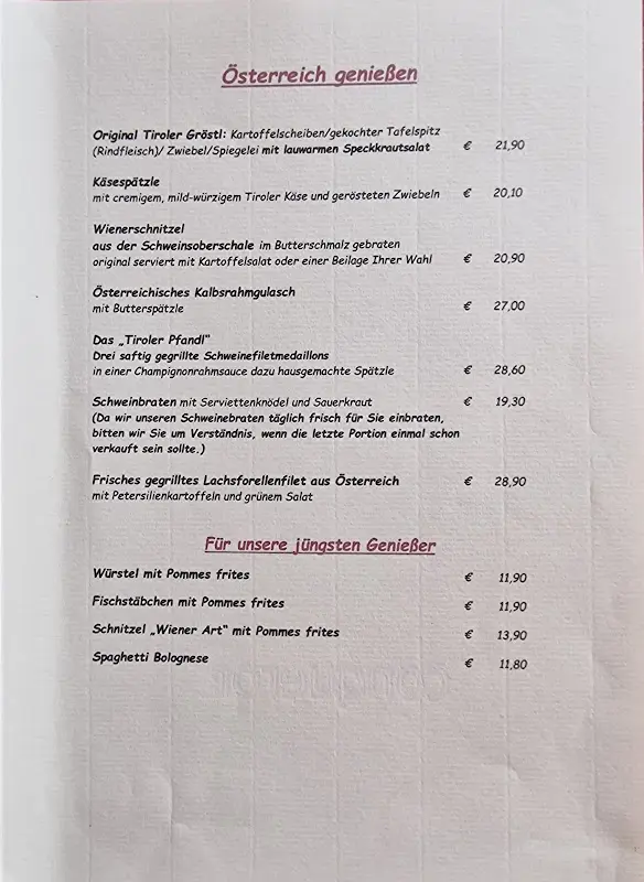 Menu_Restaurant Südtiroler Stube_Austria_image_1