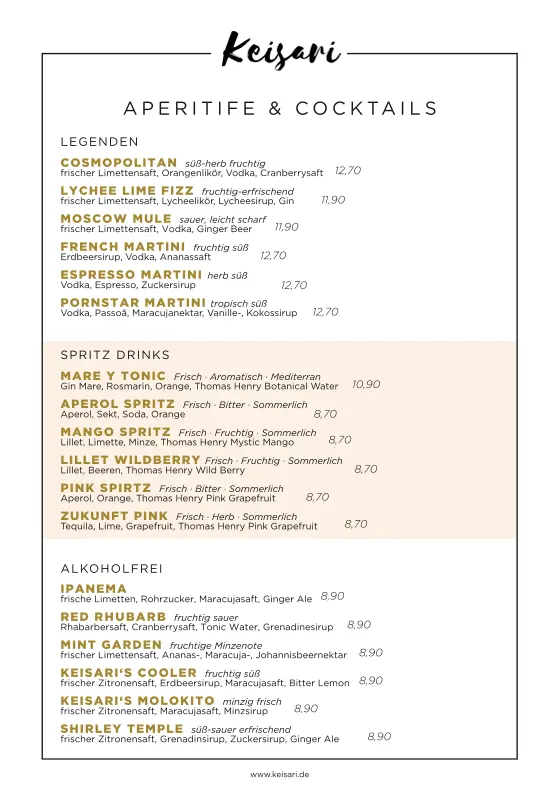 Menu_Keisari Sinsheim_Sinsheim_image_1