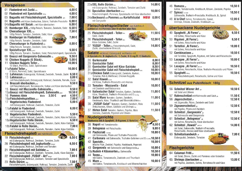 Menu_Yusuf Restaurant_Seßlach_image_1