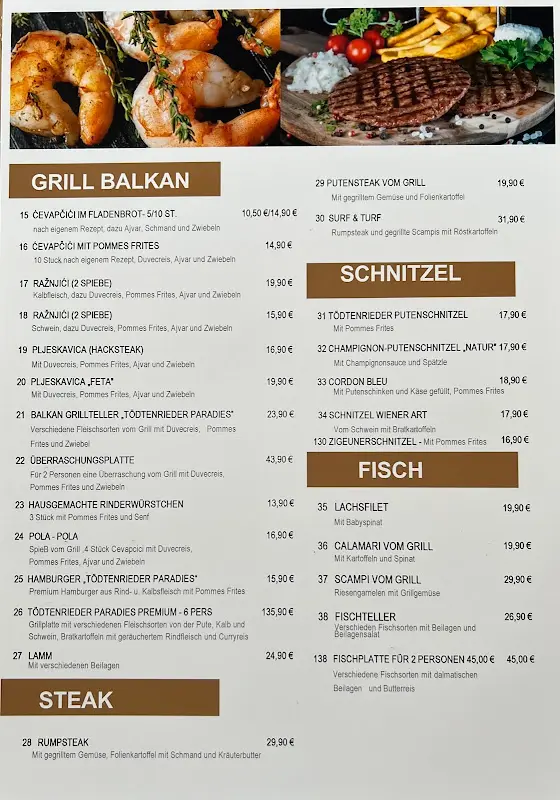 Menu_Restaurant Tödtenrieder Paradies_Sielenbach_immagine_1