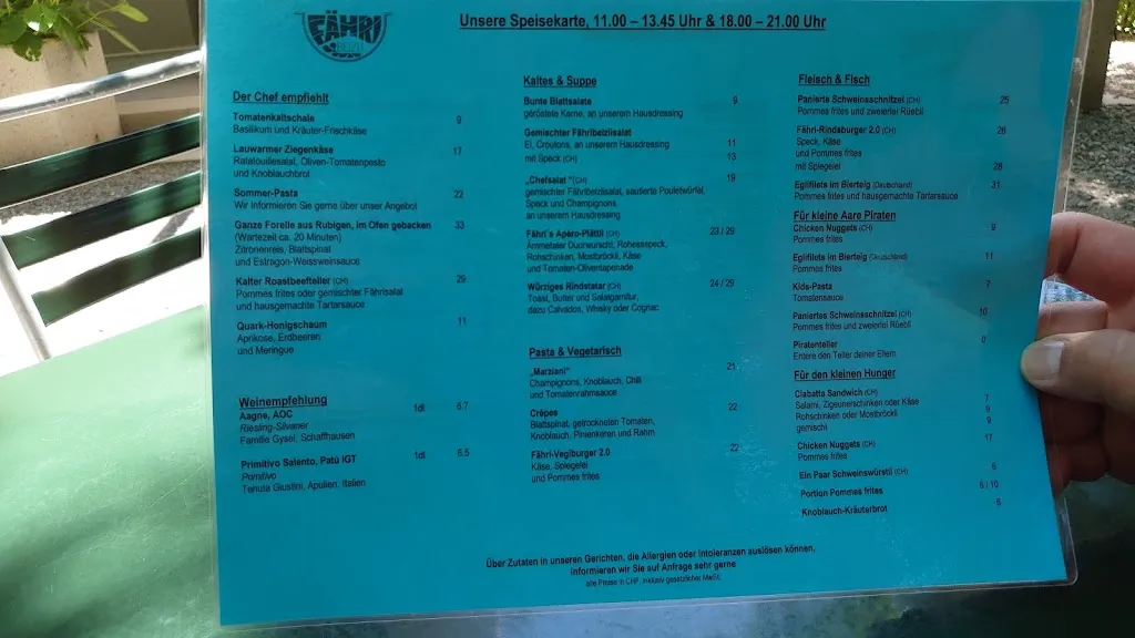 Menu_Restaurant Fähribeizli_Bern_image_1