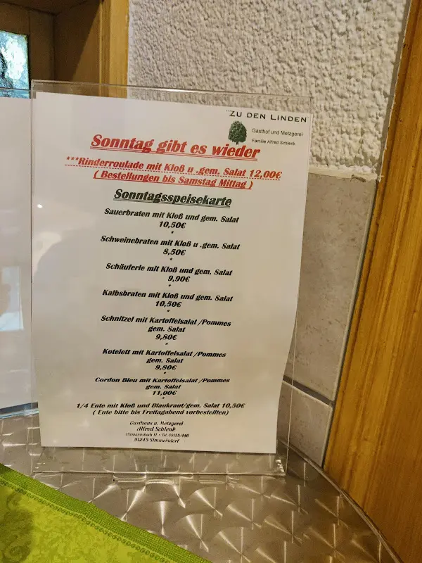 Menu_Gaststätte & Metzgerei Zu den Linden_Simmelsdorf_image_2