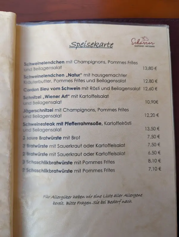 Menu_Robert und Karin Scharrer Gasthaus-Metzgerei GbR_Simmelsdorf_image_2